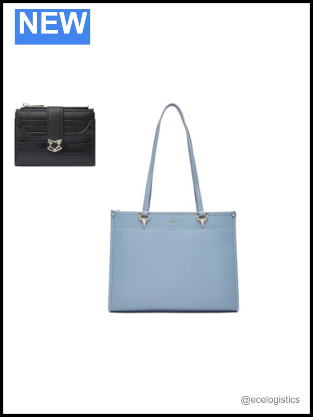 Genuine Leather Large Tote Bag for Women with Slim Wallet, Work Business Casual